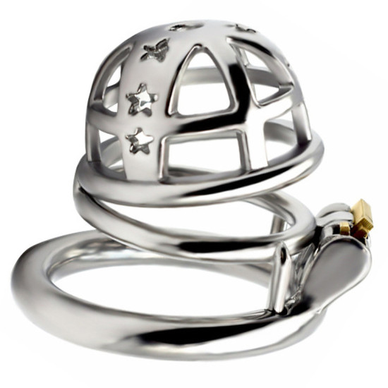 Star Steel Cock Cage With Round Ring
