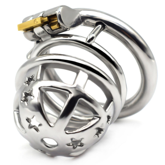 Star Steel Cock Cage With Round Ring