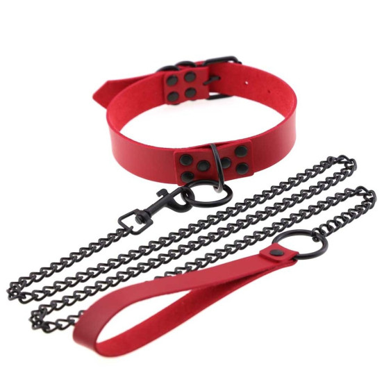 Colorful O Ring Punk Collars With Lead