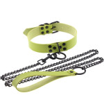 Colorful O Ring Punk Collars With Lead