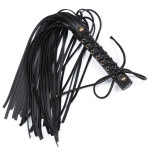 Bow Single Stud Handle Leather Whip
