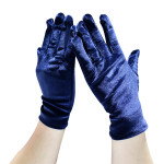 Evening Dress Catsuit Stretch Velvet Wrist Gloves