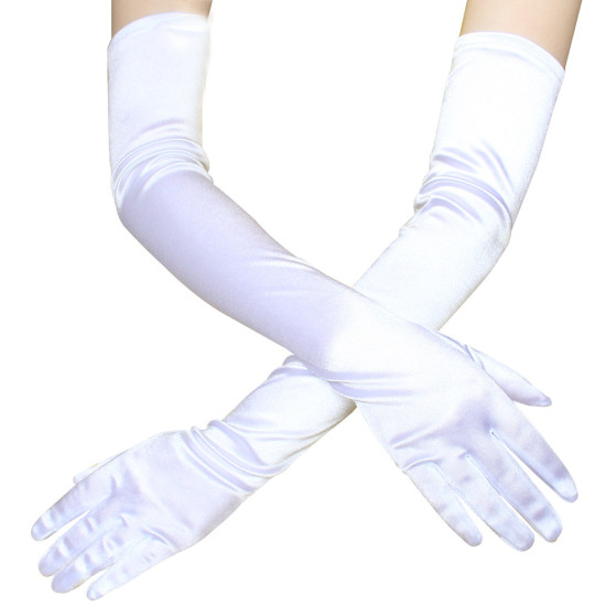Satin Elbow Evening Dress Gloves