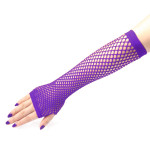 Multi Color Elastic Fishnet Fingerless Gloves
