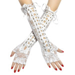 Lace-Up Sleeve Bondage Gloves