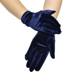 Evening Dress Catsuit Stretch Velvet Wrist Gloves