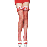 Bwoknot Feather Bell Fishnet Christmas Thigh Stocking