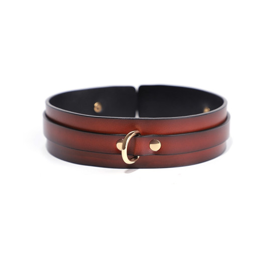Vintage Buckle Real Leather Collar
