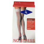 White Lace Trim Red Heart Strip Thigh Stocking