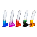 Two Color Jelly Dildo With Ball