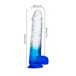 Two Color Jelly Dildo With Ball
