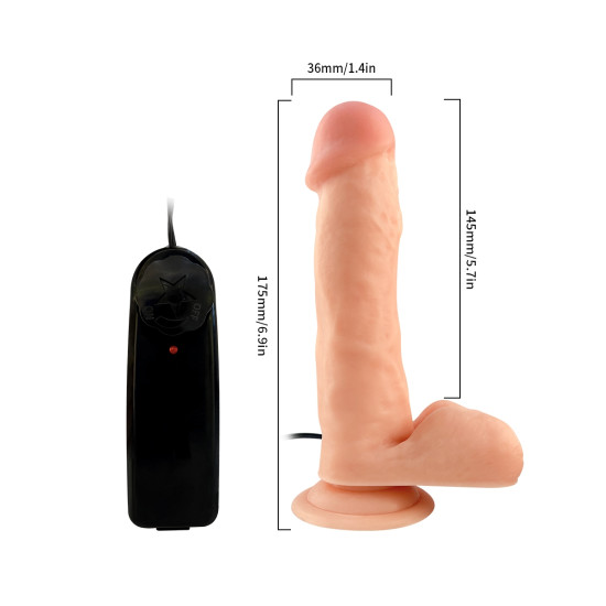 Vibrating Realistic Dildo With Ball