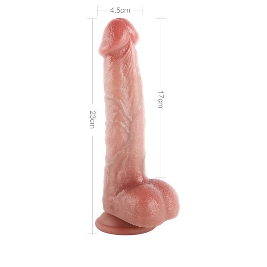 VN014 Realistic Dual-Layered dildo with balls