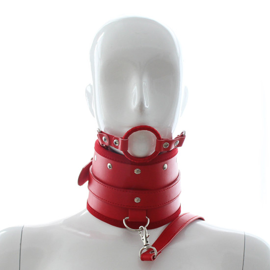 Collar With Ring Gag - Belt