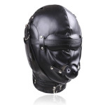 Sensory Deprivation Hood with Open Mouth Gag