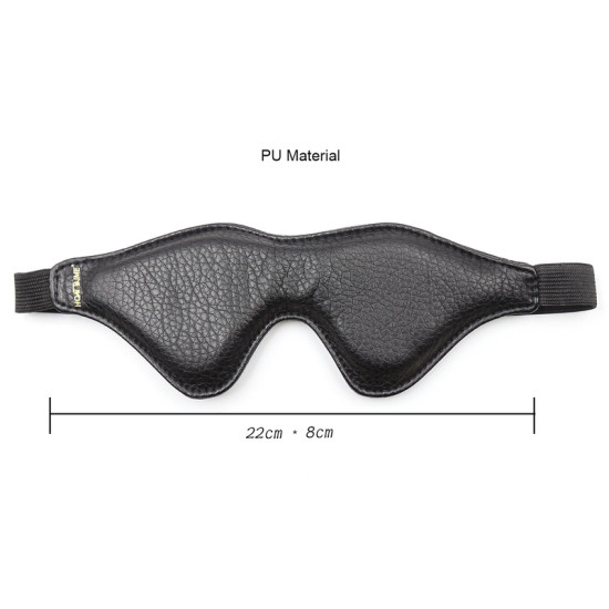 Real Leather Thicken Blindfold