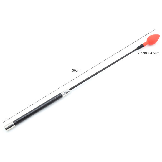 Red Silicone Heart Riding Crop